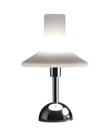 Tato Olly Bordlampe Krom   Hvid Mellem