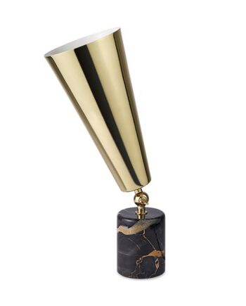 Tato Vox Bordlampe Sort Brun Marmor   Messing Lille