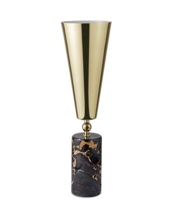 Tato Vox Bordlampe Sort Brun Marmor   Messing Stor