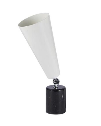 Tato Vox Bordlampe Sort Marmor   Krom Hvid Lille