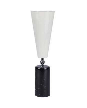 Tato Vox Bordlampe Sort Marmor   Krom Hvid Stor