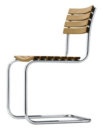 Thonet   40 Cantilever Spisebordsstol Rustfrit Stål Iroko