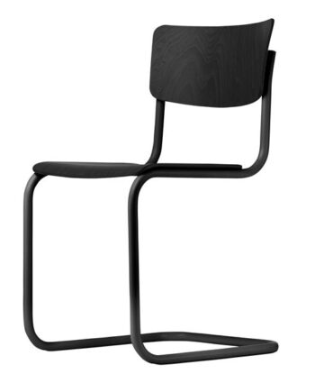 Thonet   43 Cantilever Spisebordsstol Sort Sort Bejdset Bøgetræ