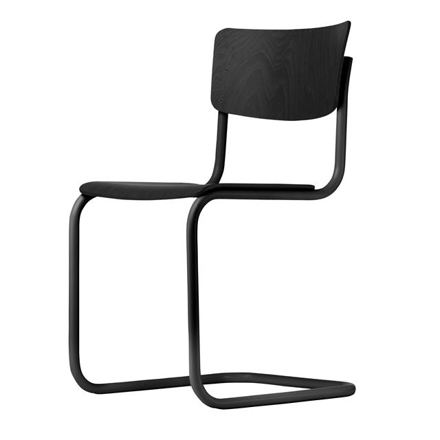 Thonet 43 Cantilever Spisebordsstol Sort Sort Bejdset Bøgetræ