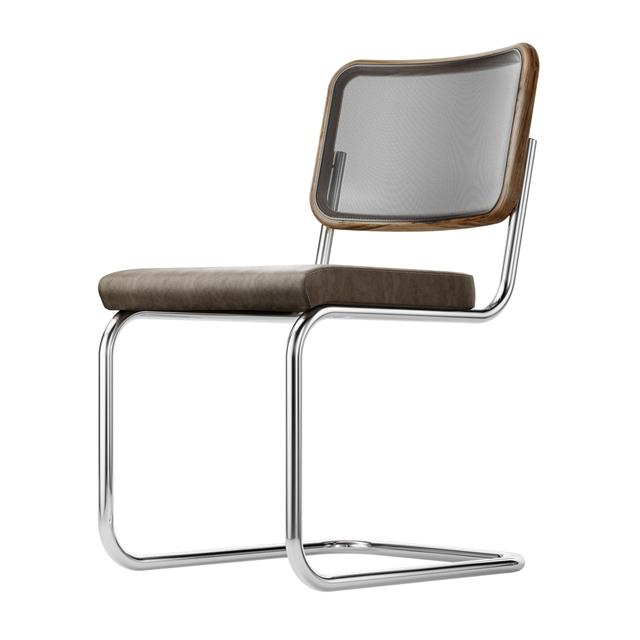 Thonet 32 Cantilever Spisebordsstol Krom Valnød