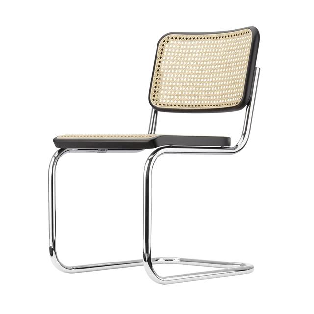 Thonet 32 Cantilever Spisebordsstol Krom Sort Bejdset Bøgetræ