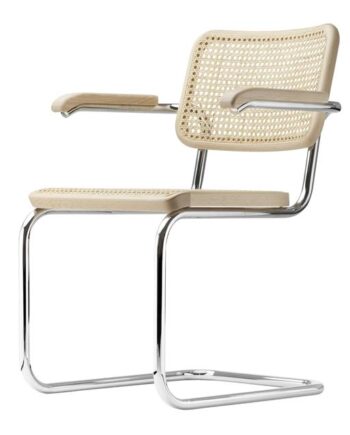 Thonet   64   Cantilever Spisebordsstol Med Armlæn Krom Bøgetræ
