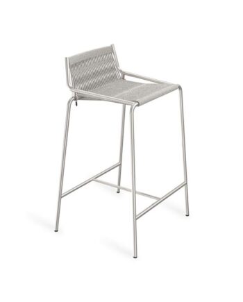 Thorup Copenhagen Noel Barstol Rustfrit Stål Grå Uld H67 Cm