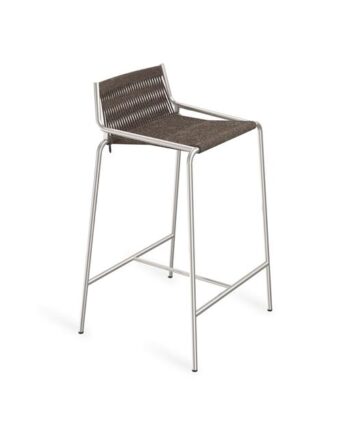 Thorup Copenhagen Noel Barstol Rustfrit Stål Mørk Grå Uld H67 Cm