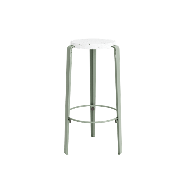 Tiptoe Big Lou Skammel Genanvendt Plastik Hvid Eucalyptus Grey
