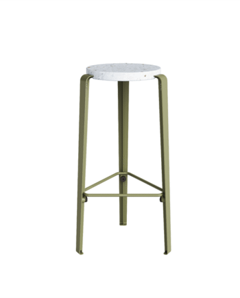 Tiptoe Big Lou Skammel Genanvendt Plastik Hvid Khaki Green