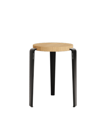 Tiptoe Lou Skammel Egetræ Graphite Black