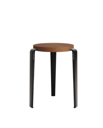 Tiptoe Lou Skammel Farvet Egetræ Graphite Black