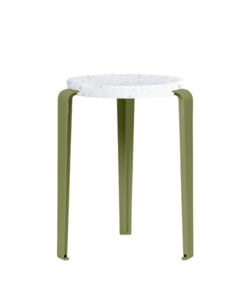 Tiptoe Lou Skammel Genanvendt Plastik Hvid Khaki Green