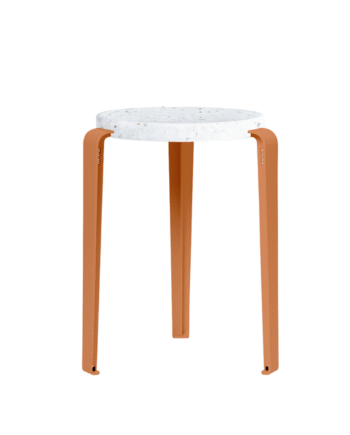 Tiptoe Lou Skammel Genanvendt Plastik Hvid Tangerine Red