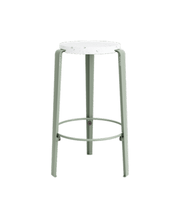 Tiptoe Mi Lou Skammel Genanvendt Plastik Hvid Eucalyptus Grey