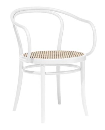 Ton No 30 Spisebordsstol Rattan Hvid
