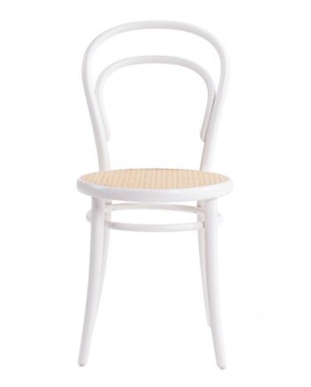 Ton No 14 Spisebordsstol Rattan Hvid