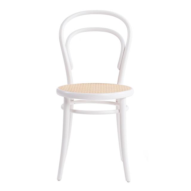 Ton No 14 Spisebordsstol Rattan Hvid