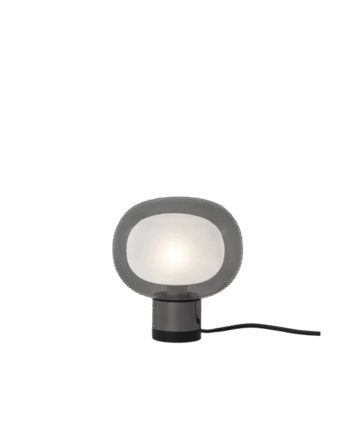 Tooy Nabila 552 36 Bordlampe Mat Sort Sort Krom Med Røget Glas