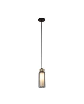 Tooy Osman 560 21 Pendel Mat Sort Børstet Messing Med Klar Glas