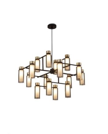 Tooy Osman 560 16 Pendel Mat Sort Børstet Messing Med Klar Glas