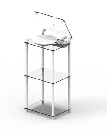 Transparent Turntable Table Stand Pladespiller Hvid