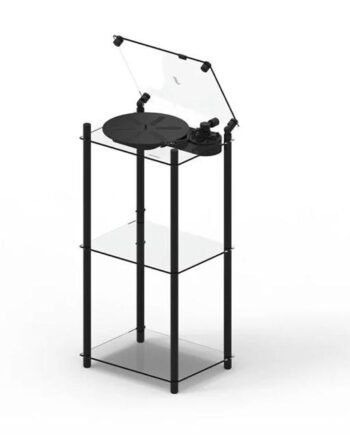 Transparent Turntable Table Stand Pladespiller Sort