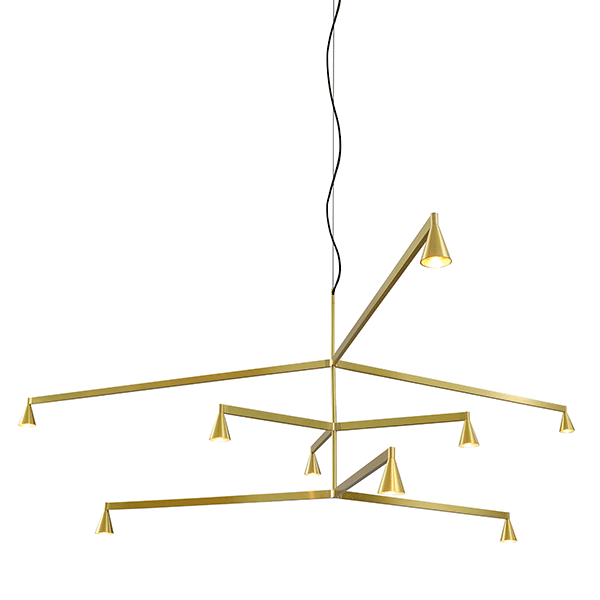 Trizo 21 Austere Chandelier 25 50 75 Messing