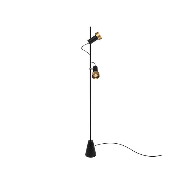 Trizo 21 2thirty Floor Gulvlampe Dæmpbar Sort Guld Ring