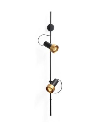 Trizo 21 2thirty-wv2 Honeycomb Væglampe Sort Guld Ring