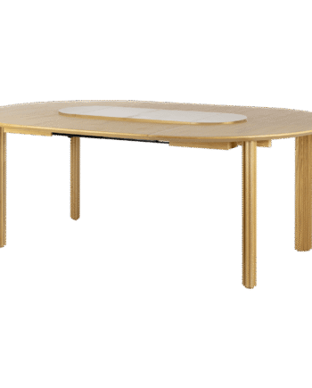Umage Comfort Circle Ripples Spisebord Med Udtræk Eg Hvid Messing