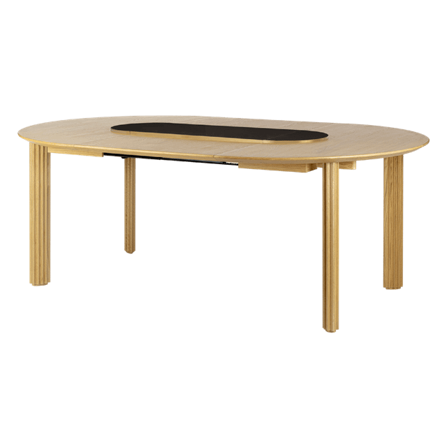 Umage Comfort Circle Ripples Spisebord Med Udtræk Eg Sort Messing