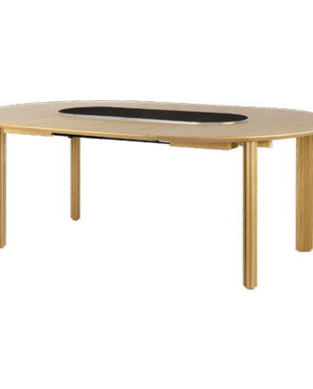 Umage Comfort Circle Ripples Spisebord Med Udtræk Eg Sort Stål