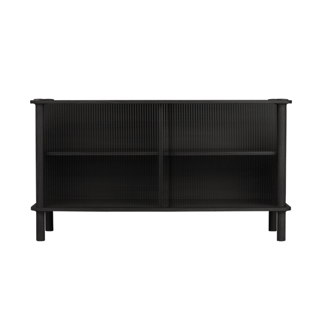 Umage Italic Kabinet 2x Døre Sort Eg Glas