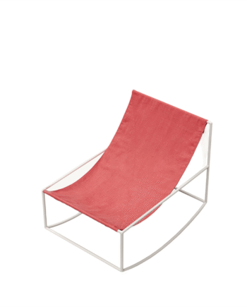 Valerie Objects Rocking Chair Hvid Rød