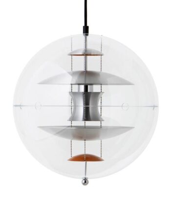 Verpan Globe Pendel ø40 Børstet Aluminium Orange