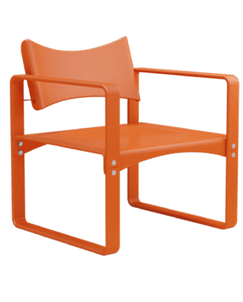 Verpan Series 270   Spisebordsstol Med Armlæn Orange