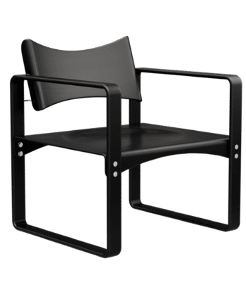 Verpan Series 270   Spisebordsstol Med Armlæn Sort