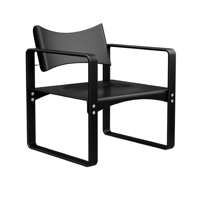Verpan Series 270 Spisebordsstol Med Armlæn Sort