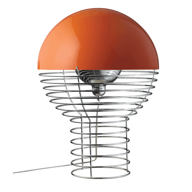 Verpan Wire Bordlampe ø40 Krom Orange