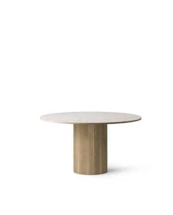 Vipp 494 Cabin Rundt Bord ø130 Beige Marmor Lys Eg