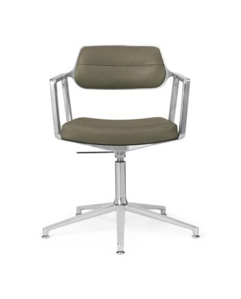 Vipp 453 Swivel  Drejestol Med Gulvglidere Aluminium Bosco Green