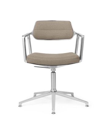Vipp 453 Swivel  Drejestol Med Gulvglidere Aluminium Dark Sand