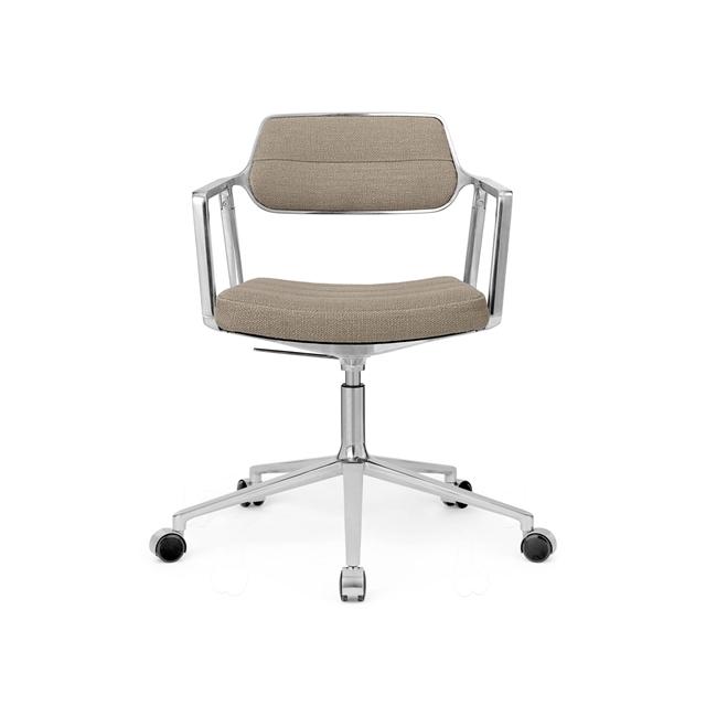 Vipp 453 Swivel Drejestol Med Hjul Aluminium Dark Sand