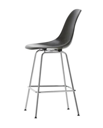 Vitra Eames Fiberglass Barstol Medium Elephant Hide Grey Krom
