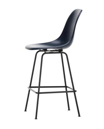 Vitra Eames Fiberglass Barstol Medium Navy Blå Sort