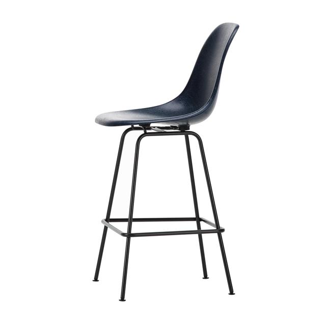 Vitra Eames Fiberglass Barstol Medium Navy Blå Sort