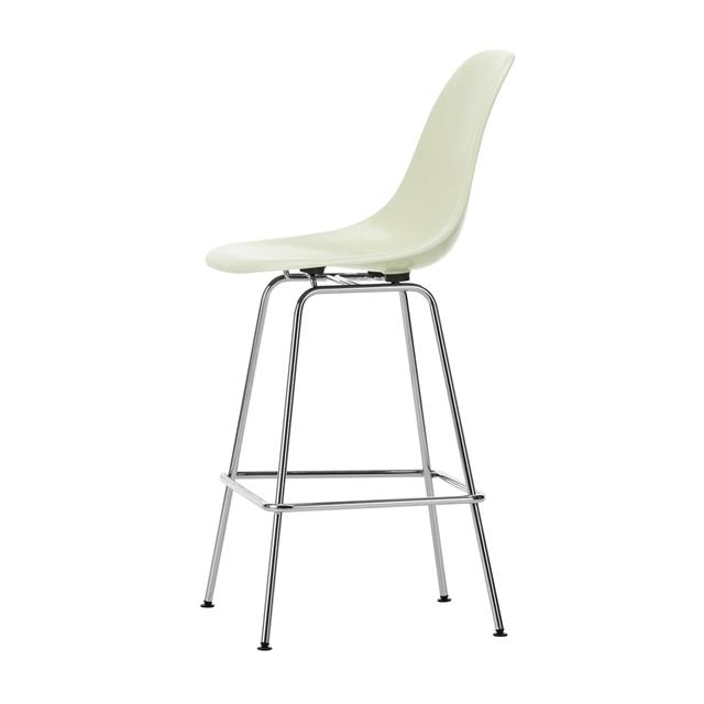 Vitra Eames Fiberglass Barstol Medium Parchment Krom