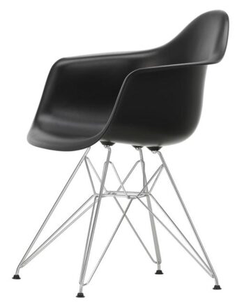 Vitra Eames Plastic Dar Spisebordsstol Sort Krom